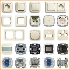 Busch Jaeger Duro 2000 SI Steckdosen Schalter Wippe Rahmen Cremeweiß Auswahl