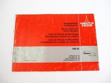 Deutz Fahr KM25 Kreiselmäher Ersatzteilliste Spare Parts List 1979