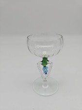 Altes Likörglas Bimini Lauscha Glas Traube Art Deco Top