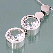 Bergkristall silber halsreif - silber,