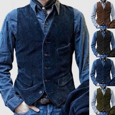 Elegante Herren Cord Weste