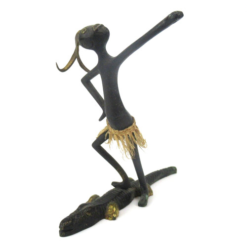 Tolle messing figur afrikaner - messing,