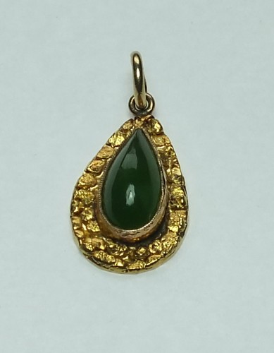 Nugget jade anhänger 585 - nugget,
