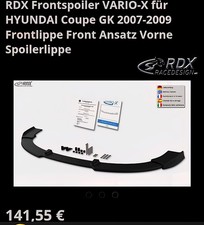 RDX Racedesigne! Universal Spoilerlippe Hyundai Coupe GK