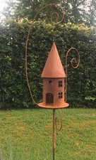 XXL Edelrost Vogelhaus Futterhaus Rost Deko Gartendeko Metall Laterne * S