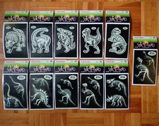 Stickersammlung 11x Stickeralbum Sticker Vintage 90er Jahre Glow In the Dark 