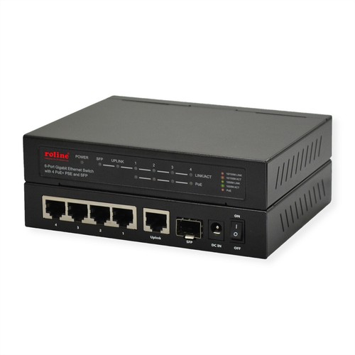 Gigabit ethernet switch - ethernet, 6