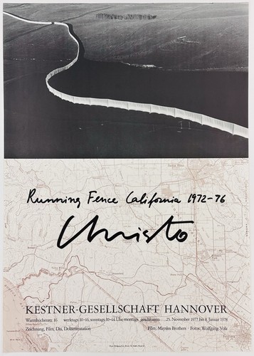Original christo poster 1977 - christo,