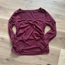Shein Umstandsmode Schwangerschaft Langarmshirt Bordeaux  M
