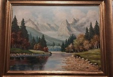 Otto Lehmann - Berglandschaft - Öl auf LW