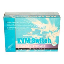 KVM Switch - 2 Port - VGA + PS/2 - Analog - bis 1920 x 1440 - Neu inkl. Kabel