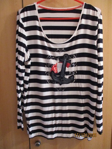 Damenshirt langarm maritimes - damenshirt, langarm-