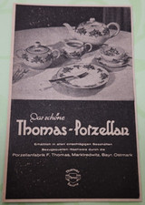 2. Rosenthal Thomas Porzellan Marktredwitz Werbeanzeige Werbung Reklame 1940