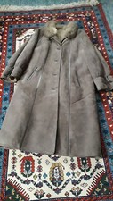 hochwertiger Echt-Wildleder Damenmantel , mit  gewachs. Fell , Grau, 44 NEU/wert