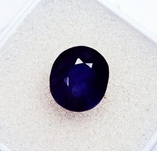 Oval schliff blau saphir - blau,