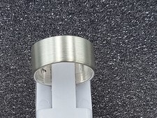 massiv Sterling Silber 925 Ring 8 mm breit poliert/satiniert/eismattiert