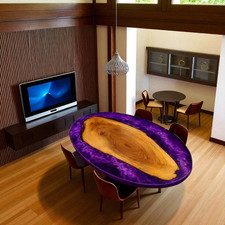 Oval Epoxid Lila Harz Dining