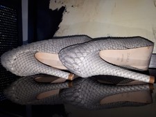 Edle ZARA Woman Pumps Peep Toes Gr. 36 Leder Grau/Sehr gepflegter Zustand.