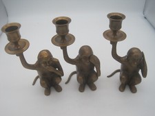 DREI AFFEN - KERZENHALTER /