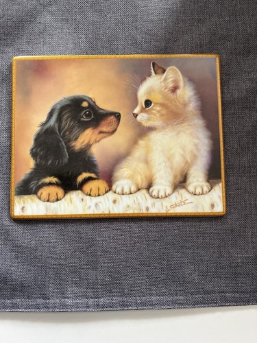 Katzen porzellanbild - katzen,