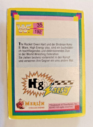 Wwf wrestling sammelkarte - sammelkarte, nr