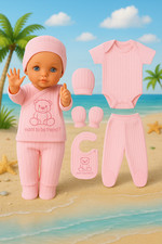 Neugeborene Mädchen Baby Kleidung Set für Ausstattung Erstausstattung 6 Teilig