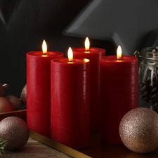 LED Kerzen LINA Rustik Optik