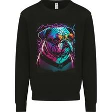 Ein Cooler Bulldogge Mit Brille Hund Kinder Sweatshirt Pullover