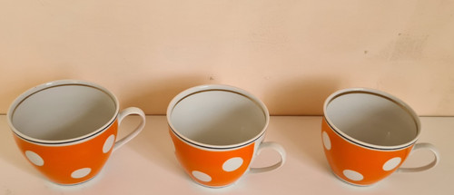 3er set tassen orange - set,