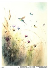 Reispapier A4 Strohseide Gras