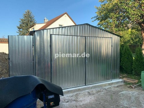 Blechgarage 5x5 verzinkt - blechgarage,