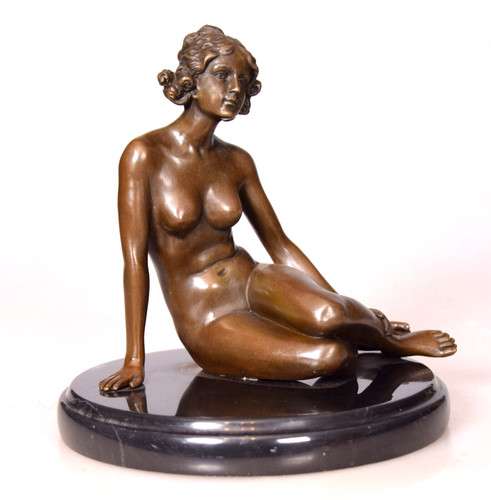 Bronze statue junge - junge, frau