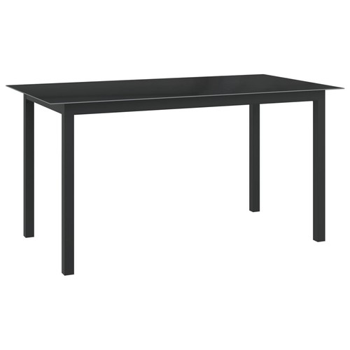 Gartentisch schwarz 150x90x74 - schwarz,