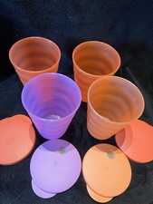 Tupperware Junge Welle Trinkhalmbecher mit Deckel Neu