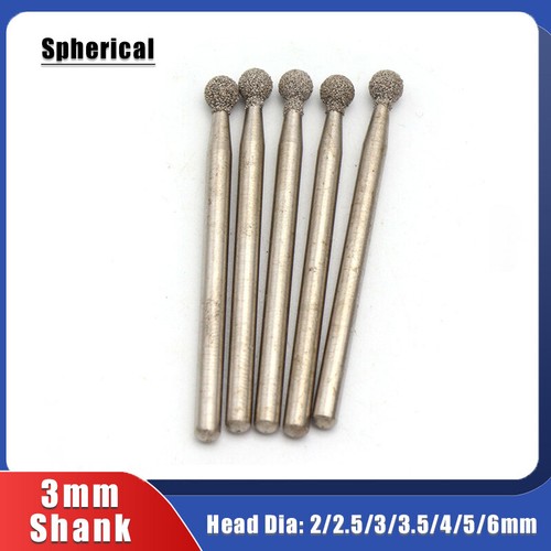 3mm schaft sphärisch - 3mm,