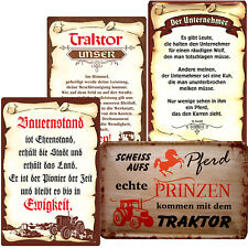 Blechschild Sprüche Schilder 20x30cm Landwirtschaft Bauern Unternehmer Geschenke
