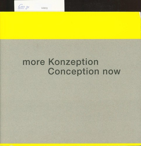 More konzeption conception - more,