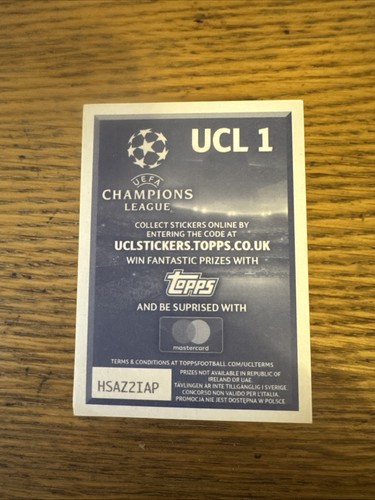 Topps champions league sticker - champions,
