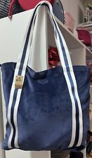 Schultertasche Stoff blau