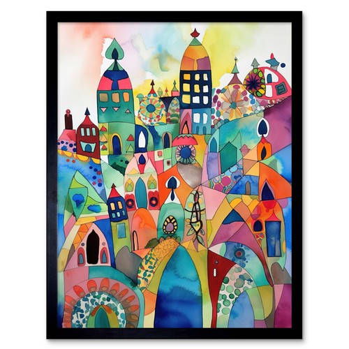 Cityscape modern abstract - abstract, folk