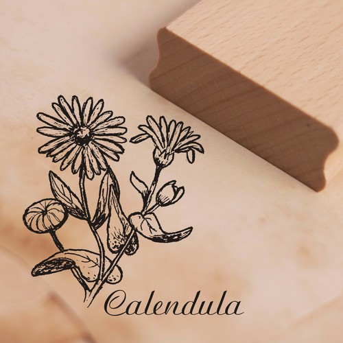 Stempel calendula - stempel,