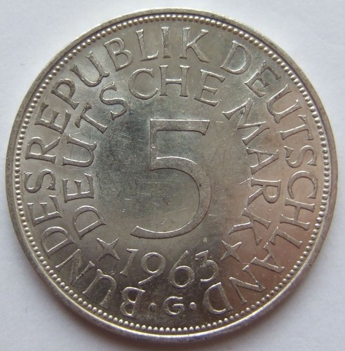 Münze brd silberadler - münze, 5