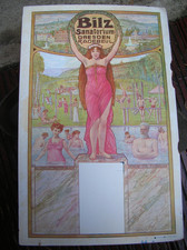 Reklame Pappschild Bilz