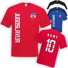 Jugoslawien Jugoslavija T-Shirt Wunsch Name Nummer EM 2021 N Trikot Fanshirt