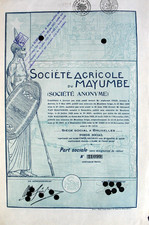 Soc. Agricole Du Mayumbe Aktie Bruxelles 1927 + Kup. Belgien Kongo Zaire Afrika