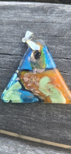 Murano glas anhänger dreieck - murano,