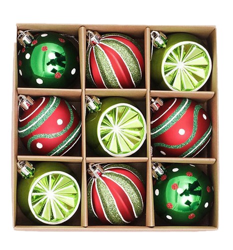 Weihnachtskugeln 9tlg plastik - weihnachtskugeln, 9tlg.