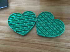 2x Green Love Herz Popit