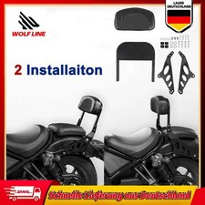 Rückenlehne für Honda CMX 1100 Rebel Fahrer Kissen Beifahrer Polster WOLFLINE
