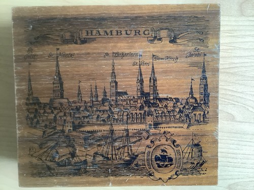 Holzschachtel hamburg alt - holzschachtel,